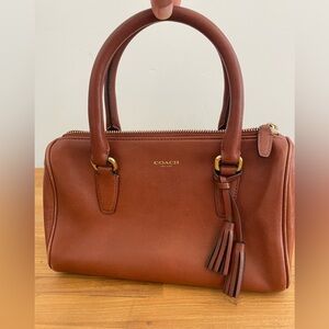 Coach Mini Boston satchel in saddle smooth leather